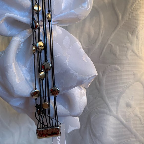 Chico's Erika Mixed Metals Circle Beads Bracelet - Picture 6 of 7